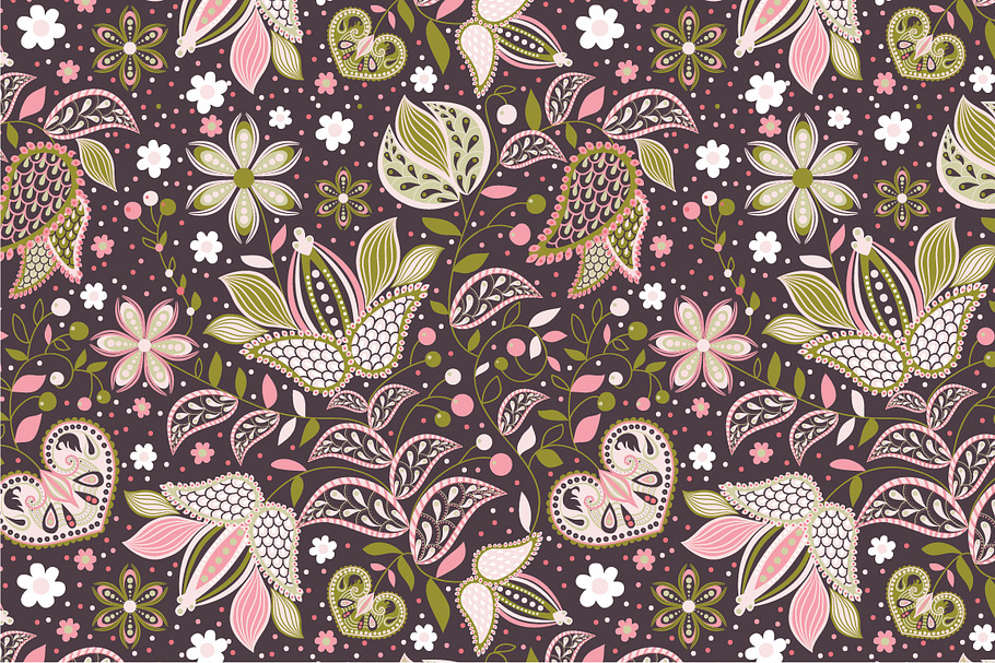 Seamless pattern "Flowers" in Patterns - product preview 8
