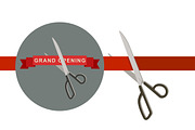 Grand Opening with scissors