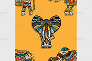 elephants Vector background