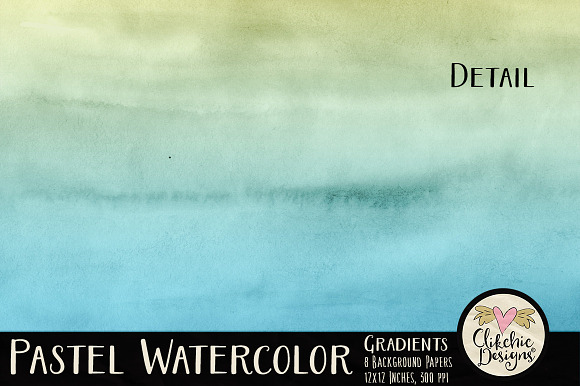 Pastel Watercolor Gradients Textures in Textures - product preview 4