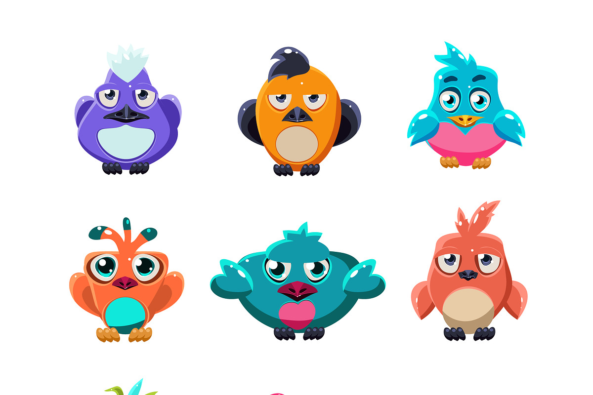Colourful Cute Birds in Illustrations - product preview 8