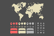 World map infographics
