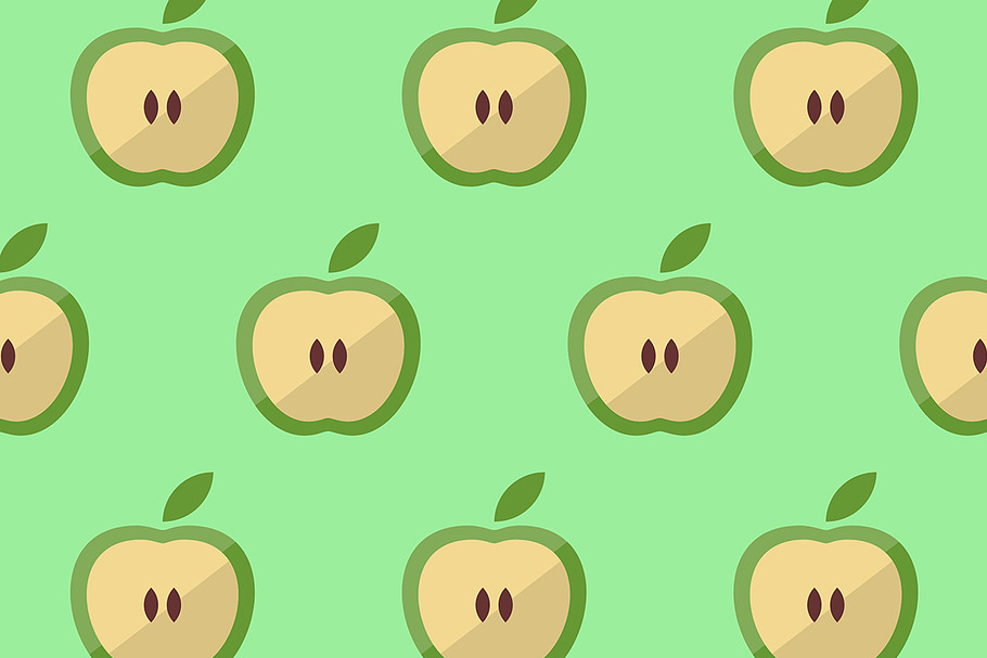 Seamless apple pattern in Graphics - product preview 8