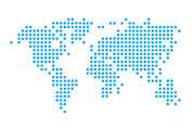 Vector dotted world map