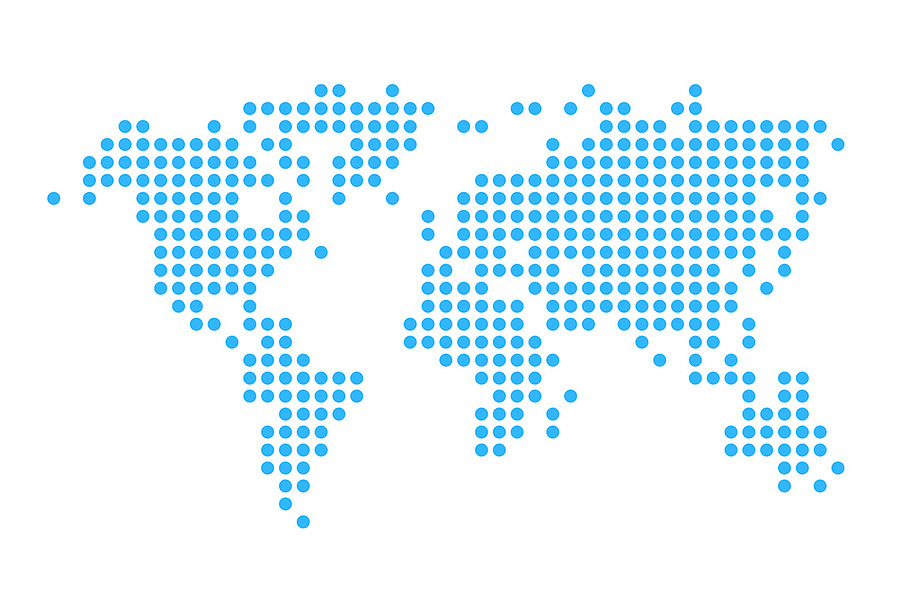 Vector dotted world map in Graphics - product preview 8