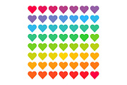 Hearts gradient pattern