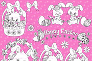Easter Bunny Stamps AMB-1174