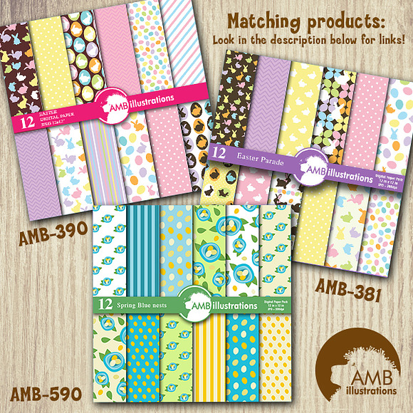 Easter Digital Papers,  AMB-390 in Patterns - product preview 1