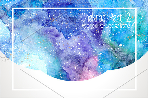 Chakras Part 2. Watercolor textures in Illustrations - product preview 2