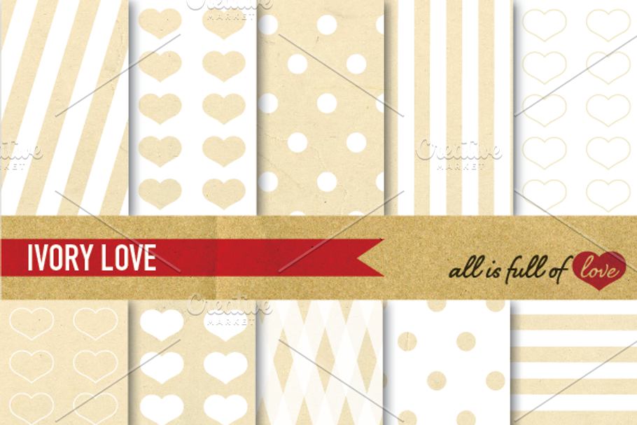 Patterns Ivory White Wedding Papers