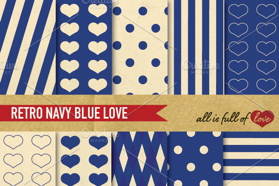 Patterns Navy Blue Background Papers