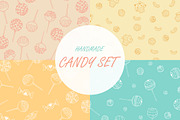 Candy Hand Drawn Seamless Patterns