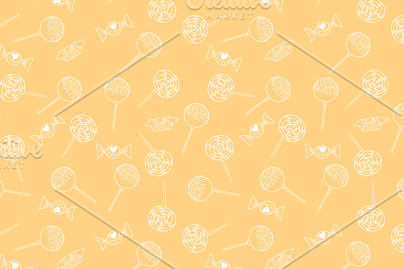 Candy Hand Drawn Seamless Patterns in Patterns - product preview 3