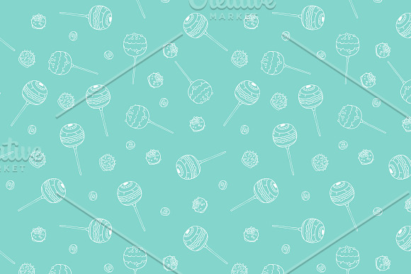 Candy Hand Drawn Seamless Patterns in Patterns - product preview 4