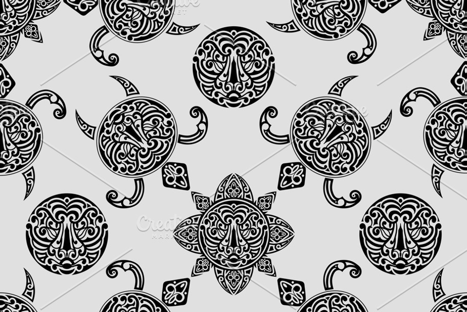 vector seamless pattern with polynes in Patterns - product preview 8