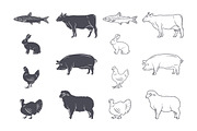 Vector Farm Animals