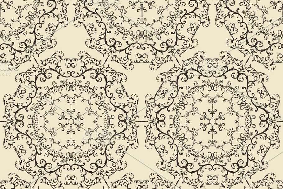 Vector Seamless Vintage Pattern in Patterns - product preview 8