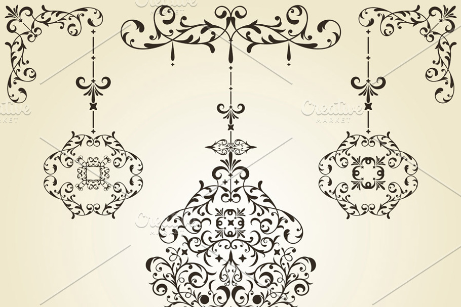 Vector Vintage Christmas Greeting Ca in Card Templates - product preview 8