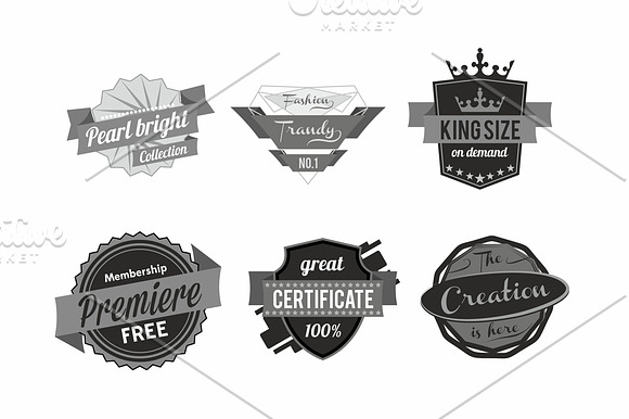 26 vector Badges Monochrome-fashion  in Logo Templates - product preview 1