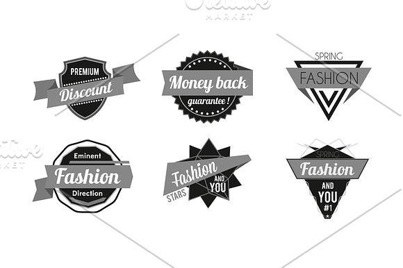 26 vector Badges Monochrome-fashion  in Logo Templates - product preview 2