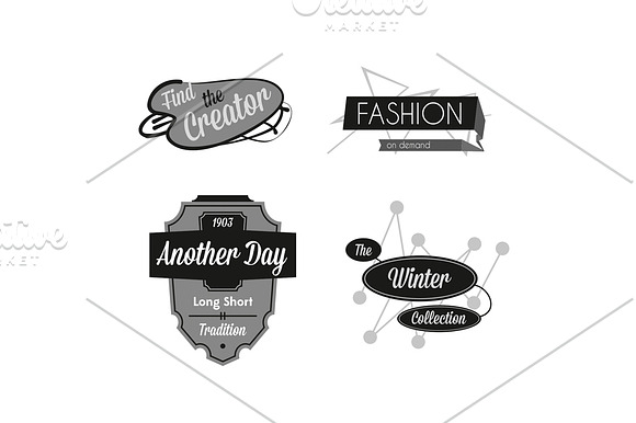 26 vector Badges Monochrome-fashion  in Logo Templates - product preview 3