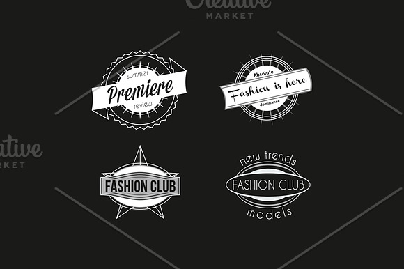 26 vector Badges Monochrome-fashion  in Logo Templates - product preview 5