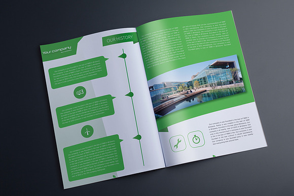 Indesign Multipurpose Green Catalog in Brochure Templates - product preview 1