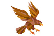 Peregrine Falcon Swooping  Polygon