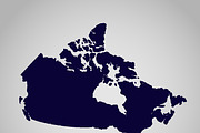 map of Canada, vector illustration 