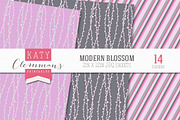 Modern Blossom patterned paper