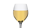 White wine in glass 
