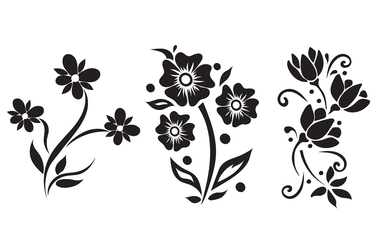 flowers, icon, set in Illustrations - product preview 8