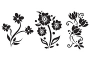 flowers, icon, set