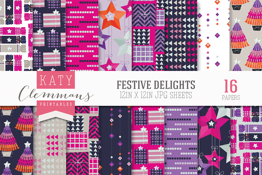 Festive Delights patterned paper in Patterns - product preview 8