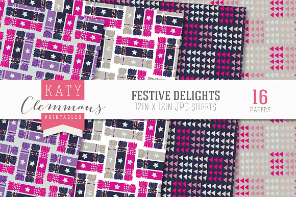 Festive Delights patterned paper in Patterns - product preview 1
