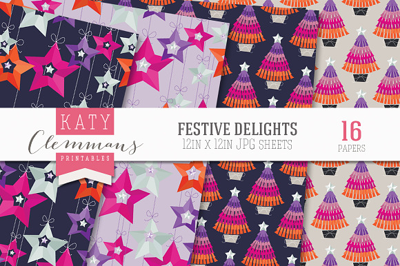 Festive Delights patterned paper in Patterns - product preview 2