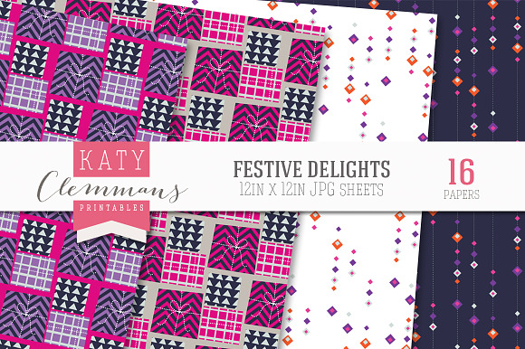 Festive Delights patterned paper in Patterns - product preview 3