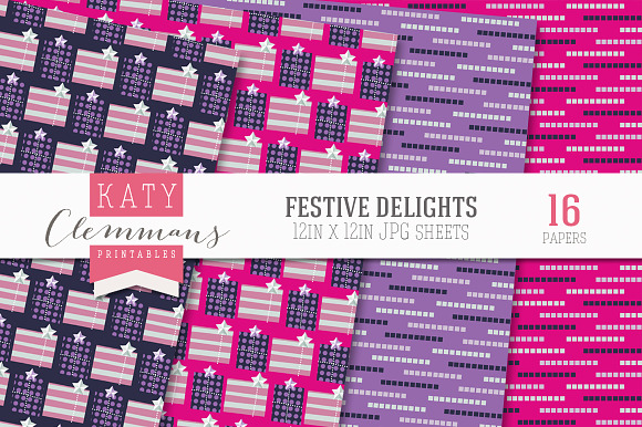 Festive Delights patterned paper in Patterns - product preview 4