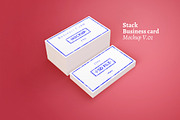 Stack Business Card Mockup