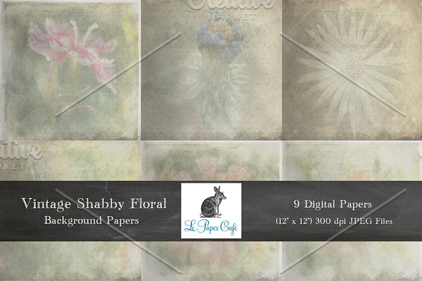 Vintage Shabby Floral Backgrounds