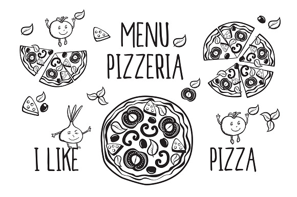 Hand drawn food elements. in Objects - product preview 3