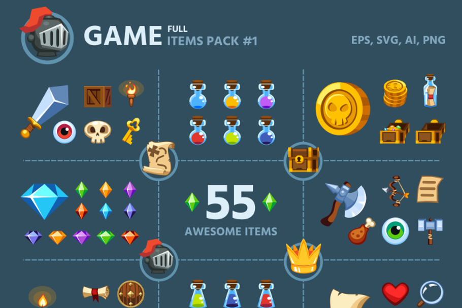 Game Items Pack #1 in Objects - product preview 8