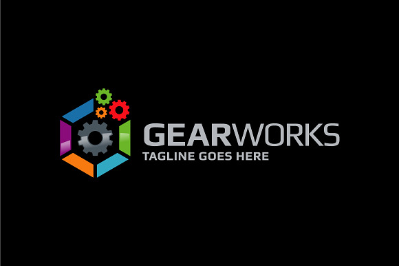 Gear Works in Logo Templates - product preview 1