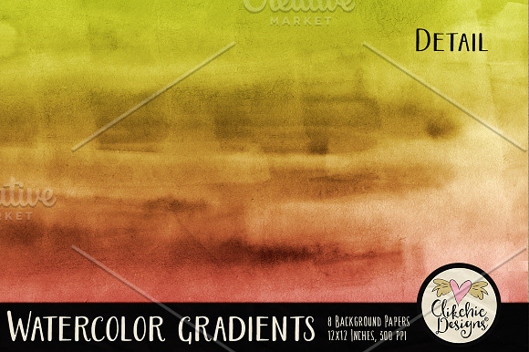 Watercolor Gradients Texture Pack in Textures - product preview 2