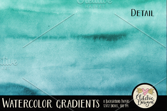 Watercolor Gradients Texture Pack in Textures - product preview 4