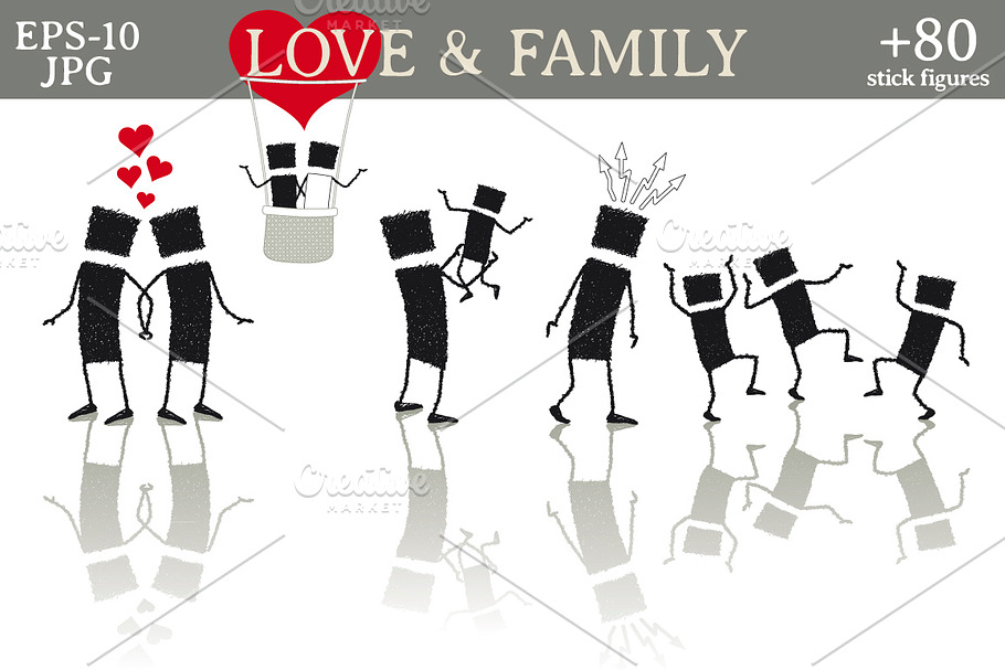 Set: love and family in Illustrations - product preview 8