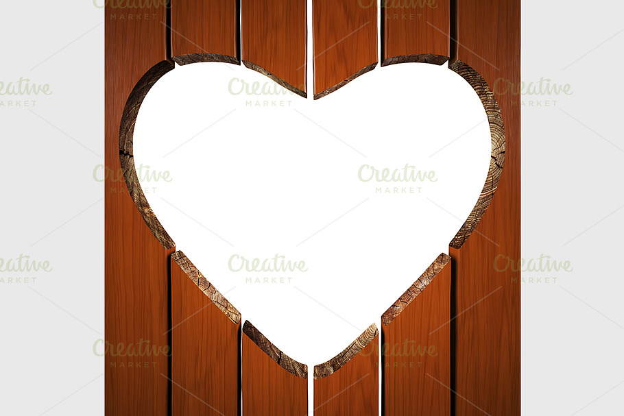 Heart of Wooden planks