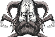 Viking head mascot