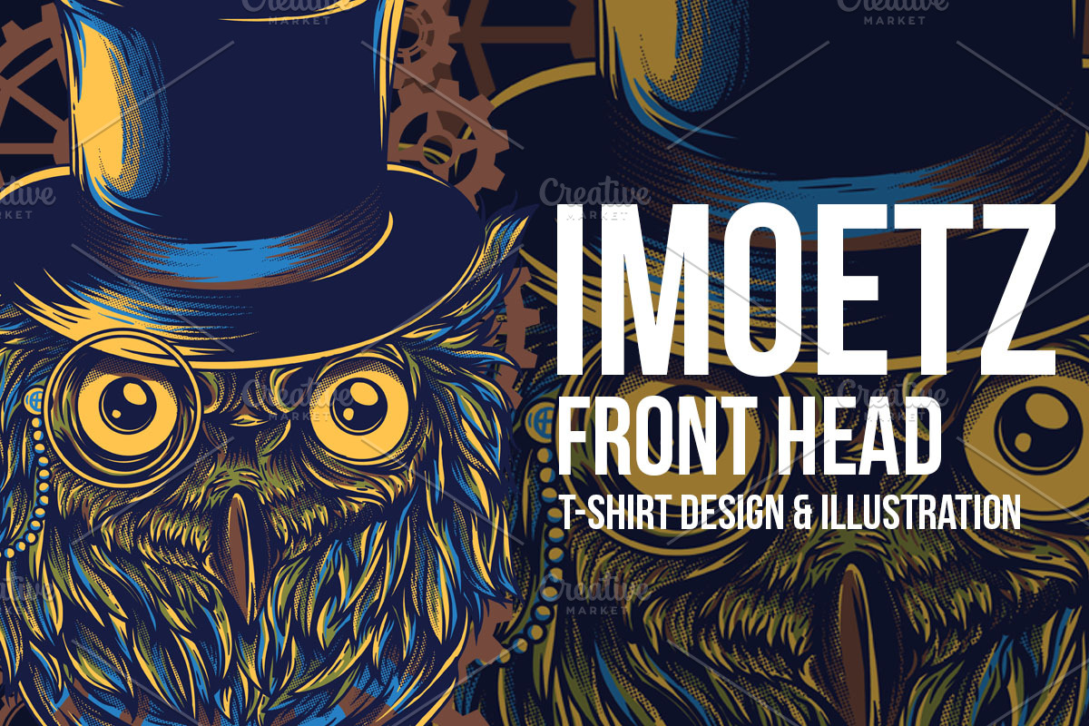 Imoetz Front Head Illustration in Illustrations - product preview 8
