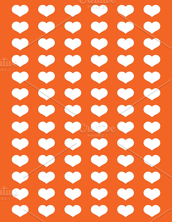Orange Love Digital Paper Patterns in Patterns - product preview 1